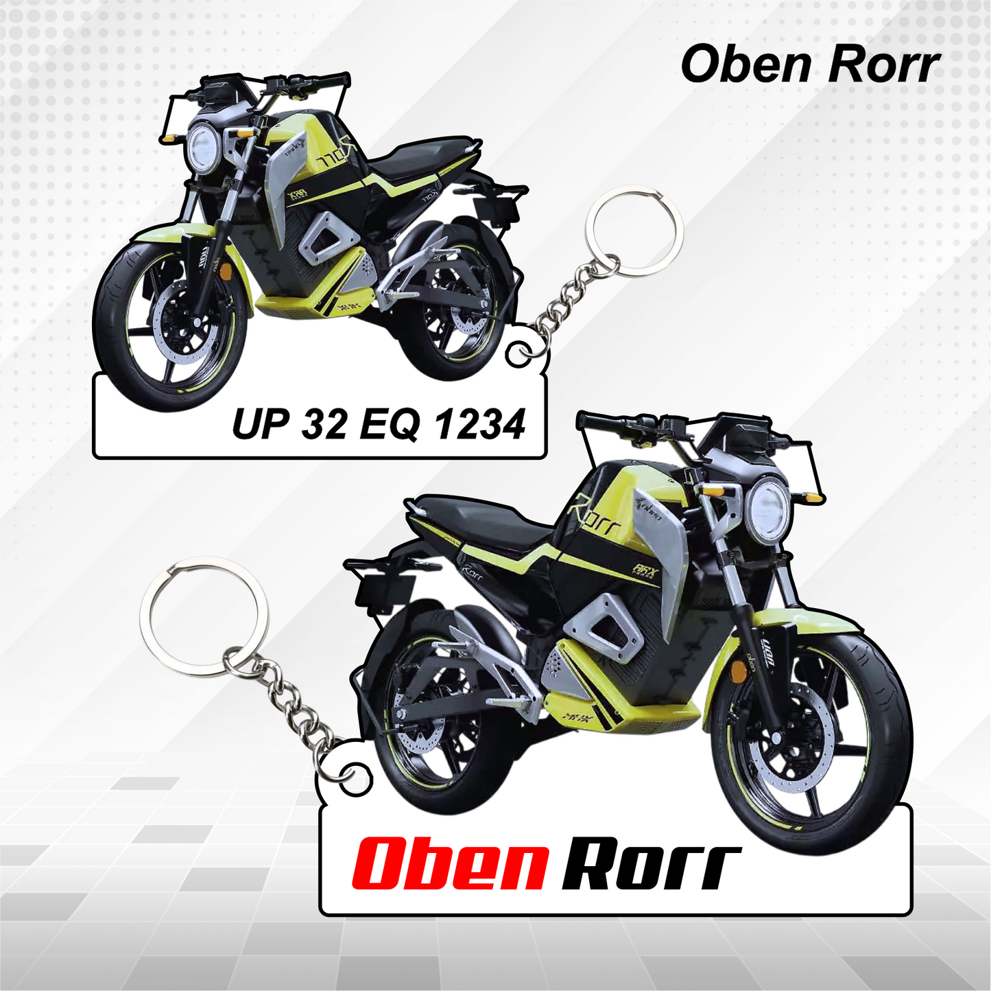 Oben Bikes - All Models - Personalized Oben Printed Keychain