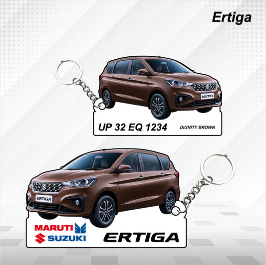 Ertiga - Personalized Maruti Suzuki Keychain - Wood, Acrylic, Metal Printed