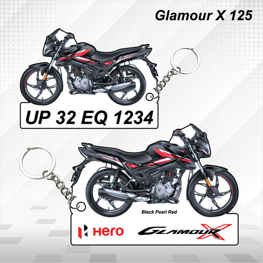 Glamour X 125 - Personalized Hero Keychain - Wood, Acrylic, Metal Printed