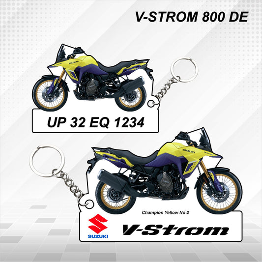V-STROM 800 DE - Personalized Suzuki Keychain - Wood, Acrylic, Metal Printed