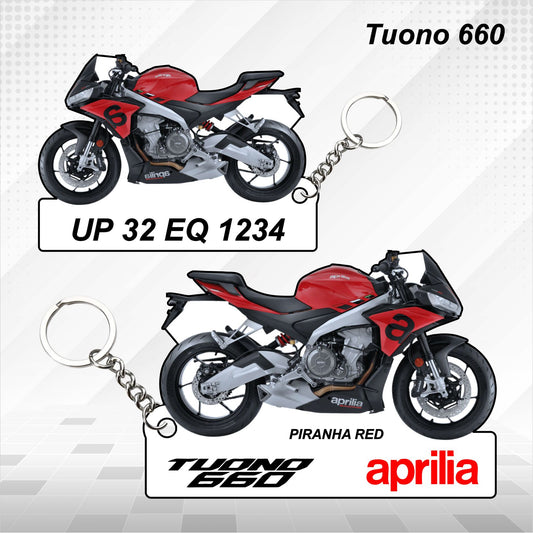 Tuono 660 - Personalized Aprilia Keychain - Wood, Acrylic, Metal Printed, Lanyard
