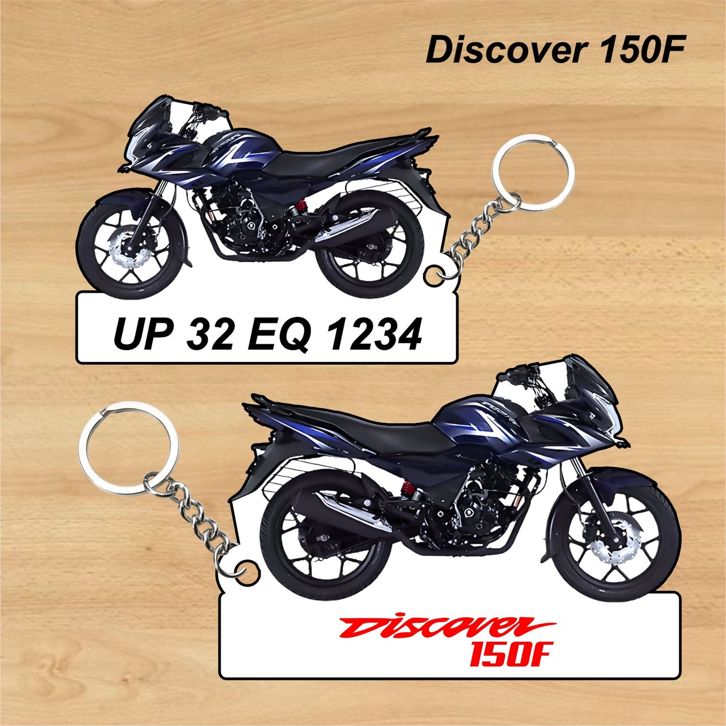 Discover 150F - Personalized Bajaj Printed Keychain or Lanyard