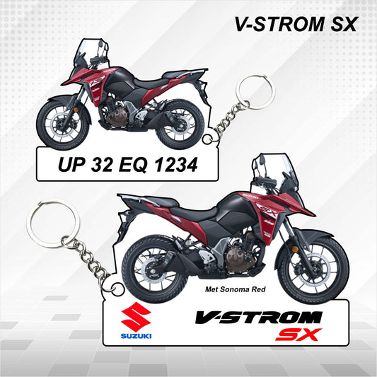 V-STROM SX - Personalized Suzuki Keychain - Wood, Acrylic, Metal Printed