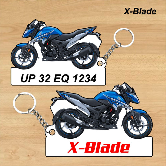 X-Blade - Personalized Honda Keychain - Wood, Acrylic, Metal Printed