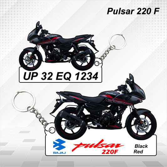 Pulsar 220F - Personalized Bajaj Keychain - Wood, Acrylic, Metal Printed