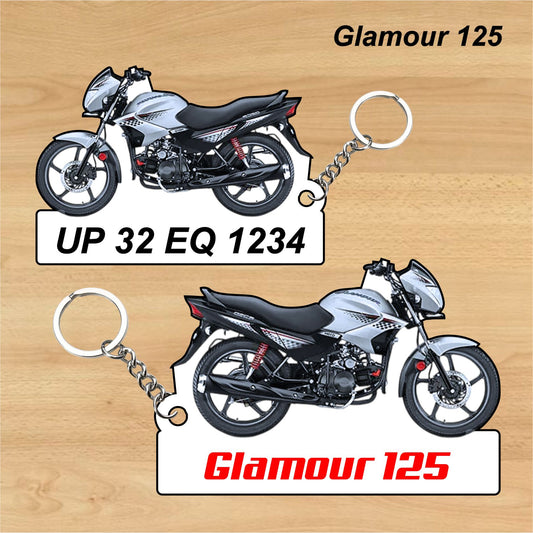 Glamour 125 - Personalized Hero Keychain - Wood, Acrylic, Metal Printed