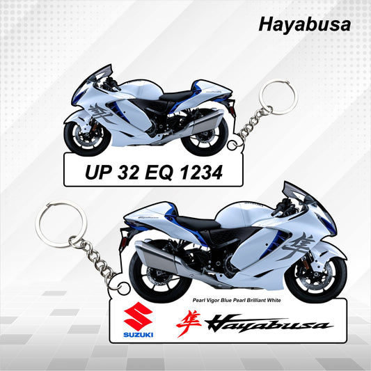 Hayabusa - Personalized Suzuki Keychain - Wood, Acrylic, Metal Printed