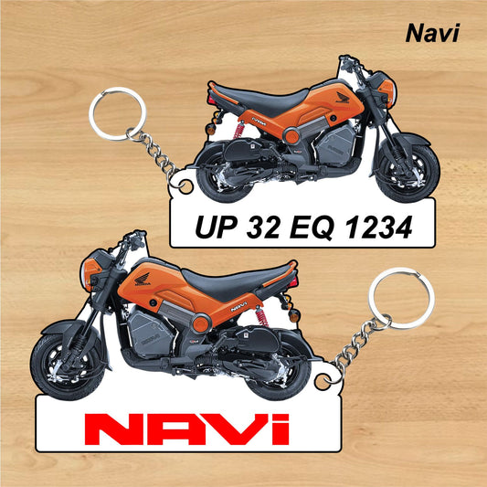 Navi - Personalized Honda Keychain - Wood, Acrylic, Metal Printed