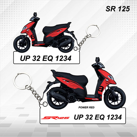 SR 125 - Personalized Aprilia Keychain - Wood, Acrylic, Metal Printed