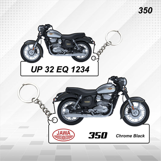 Jawa 350 - Personalized Jawa Keychain - Wood, Acrylic, Metal Printed
