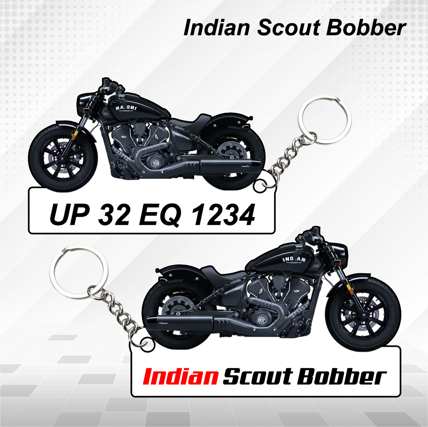 Indian Bikes - All Models - Personalized Indian Printed Keychain