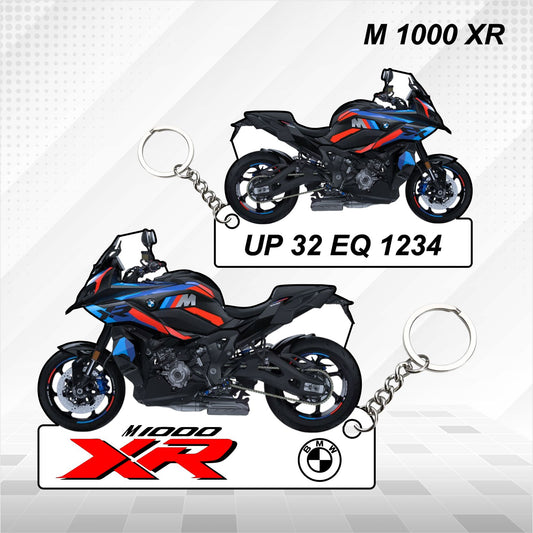 M 1000 XR - Personalized BMW Keychain - Wood, Acrylic, Metal Printed, Lanyard