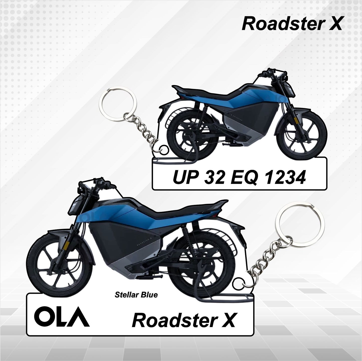 OLA Bikes - All Models - Personalized OLA Printed Keychain