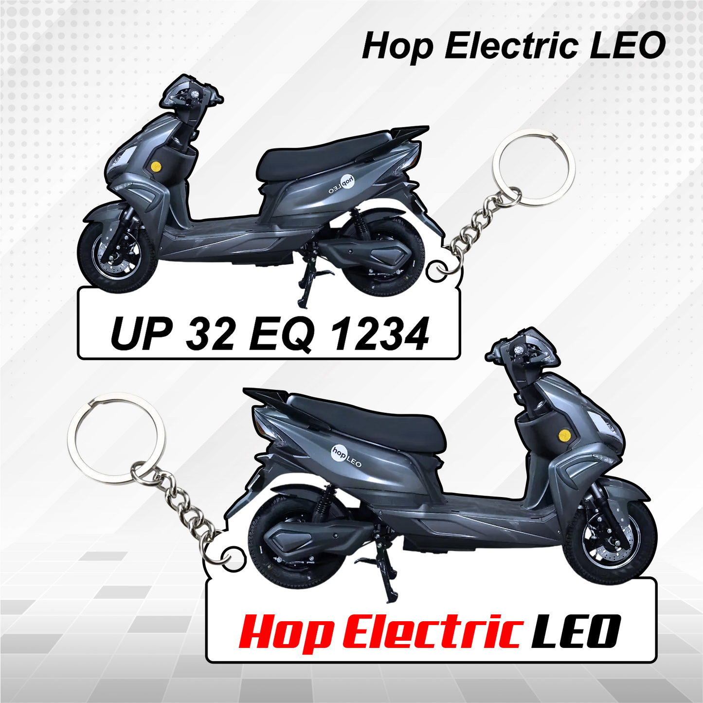 Hop Electric Bikes - All Models - Personalized Hop Electric Printed Keychain