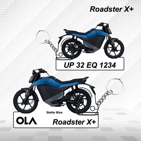 OLA Roadster X+ - Personalized Keychain - Wood, Acrylic, Metal Printed