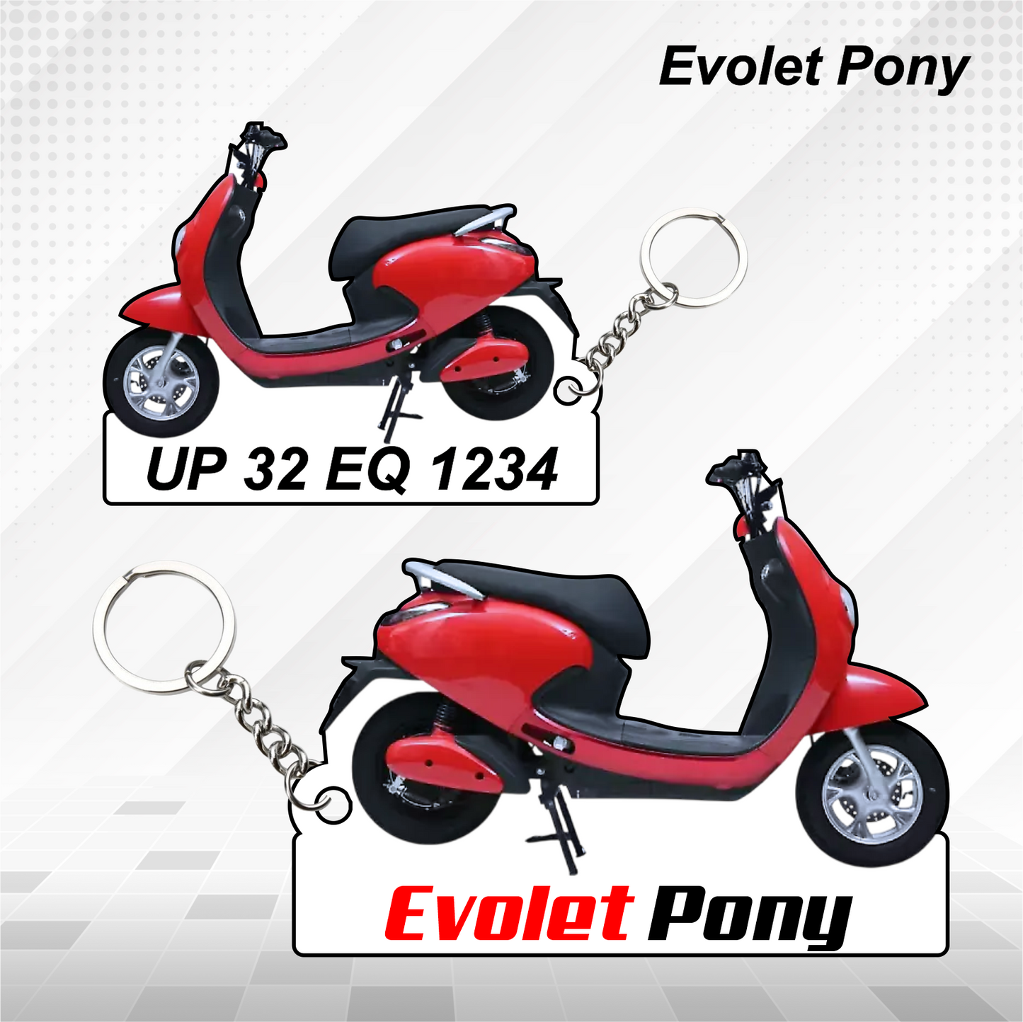 Evolet Scooters - All Models - Personalized Evolet Printed Keychain