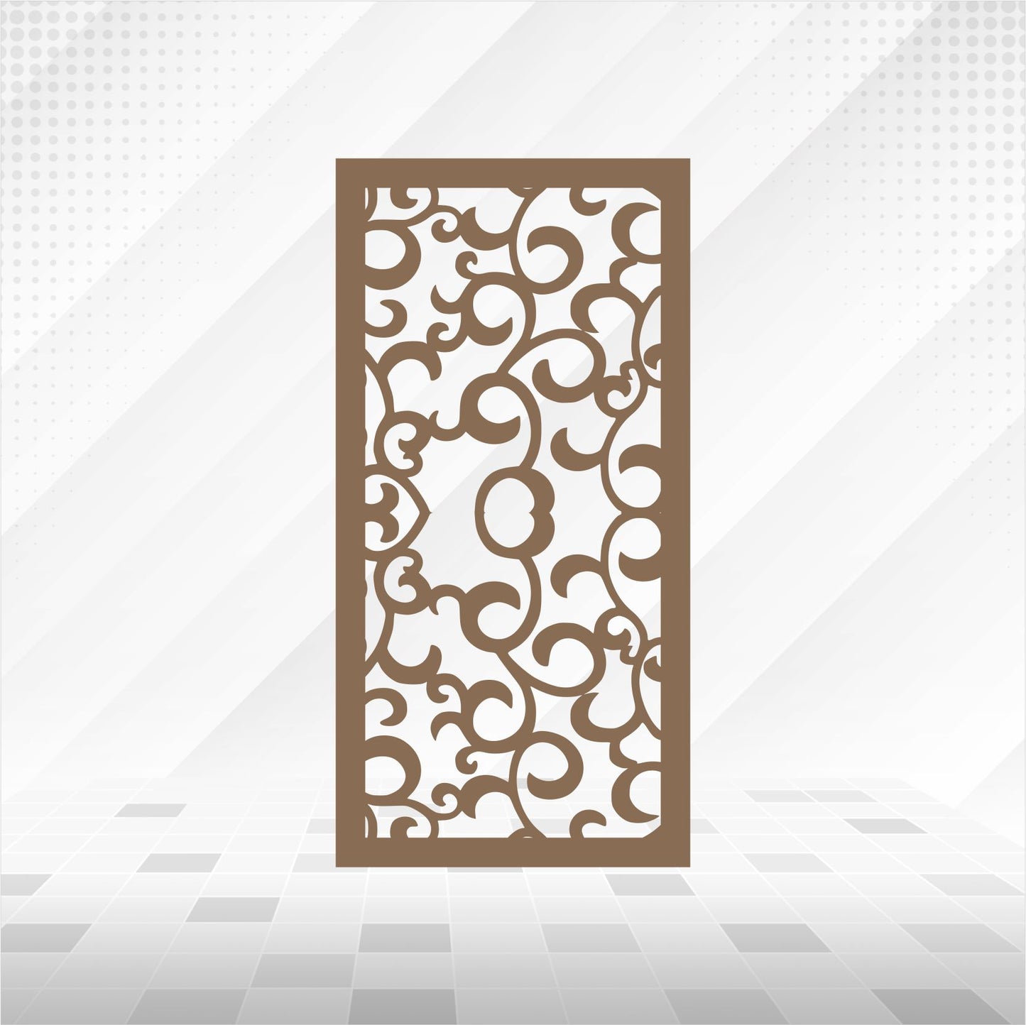 Floral Jaali Panel – MDF CNC Cutting & Wall Art Panel – DIY Craft