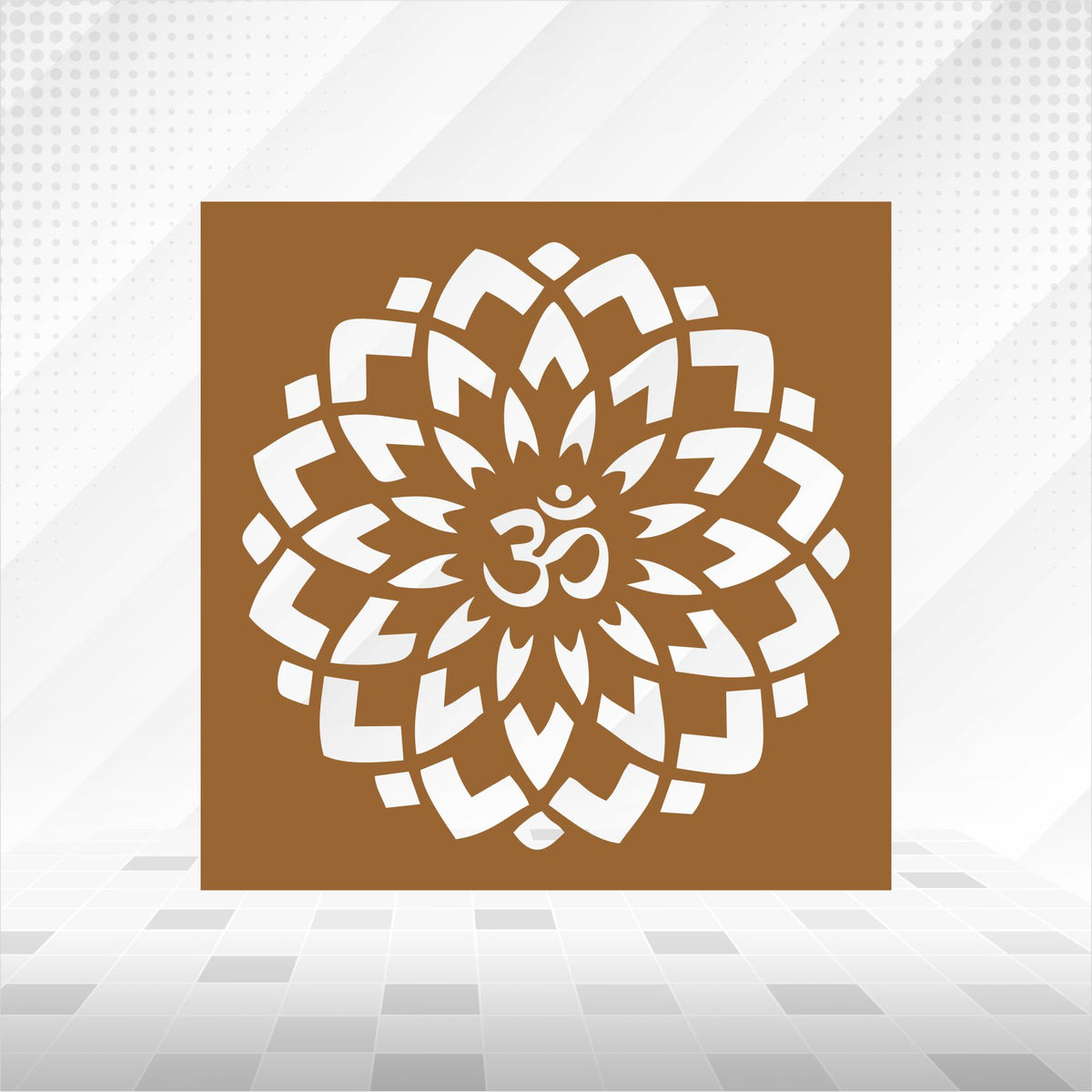 Om Bold Blossom Mandala CNC Jaali Panel