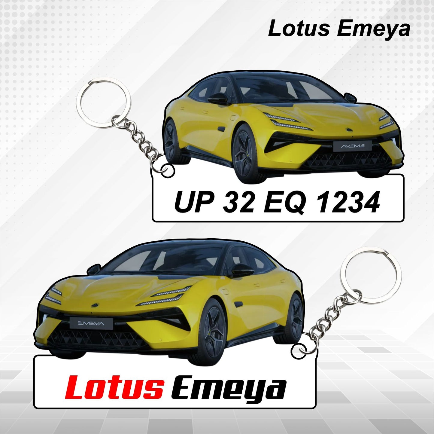 Lotus Cars - All Models - Personalized Lotus Printed Keychain