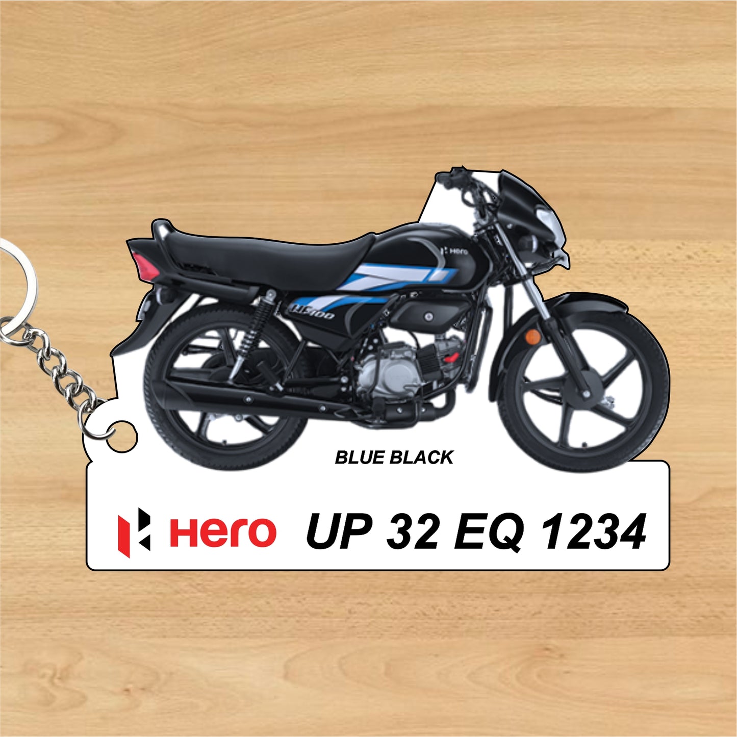 Hero HF 100 - Personalized Hero Keychain - Wood, Acrylic, Metal Printed