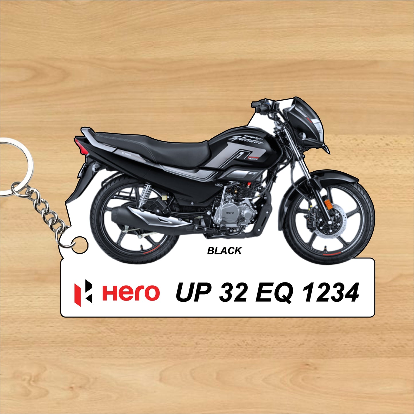 Hero Super Splendor Xtec 125cc - Personalized Hero Keychain - Wood, Acrylic, Metal Printed
