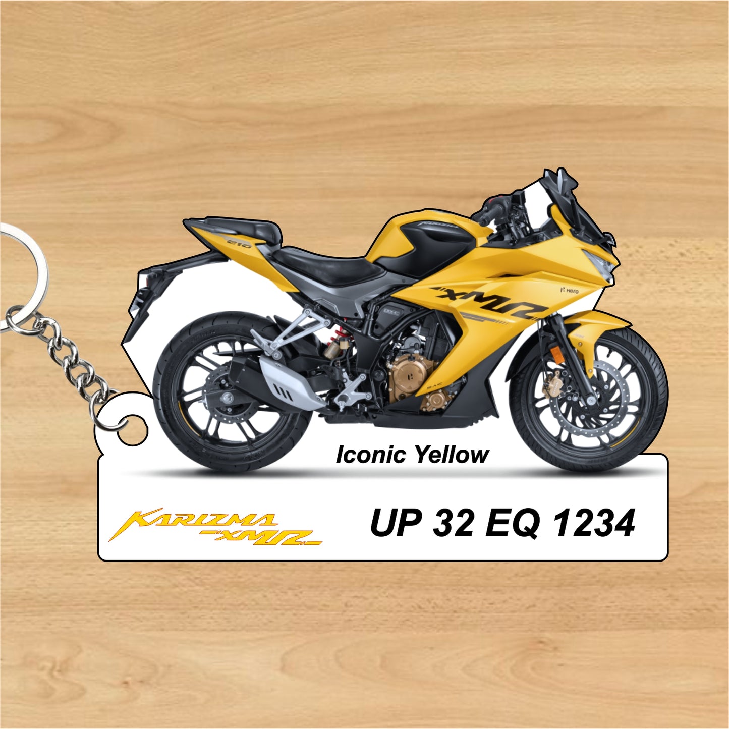 Karizma XMR 210 CC - Personalized Hero Keychain - Wood, Acrylic, Metal Printed