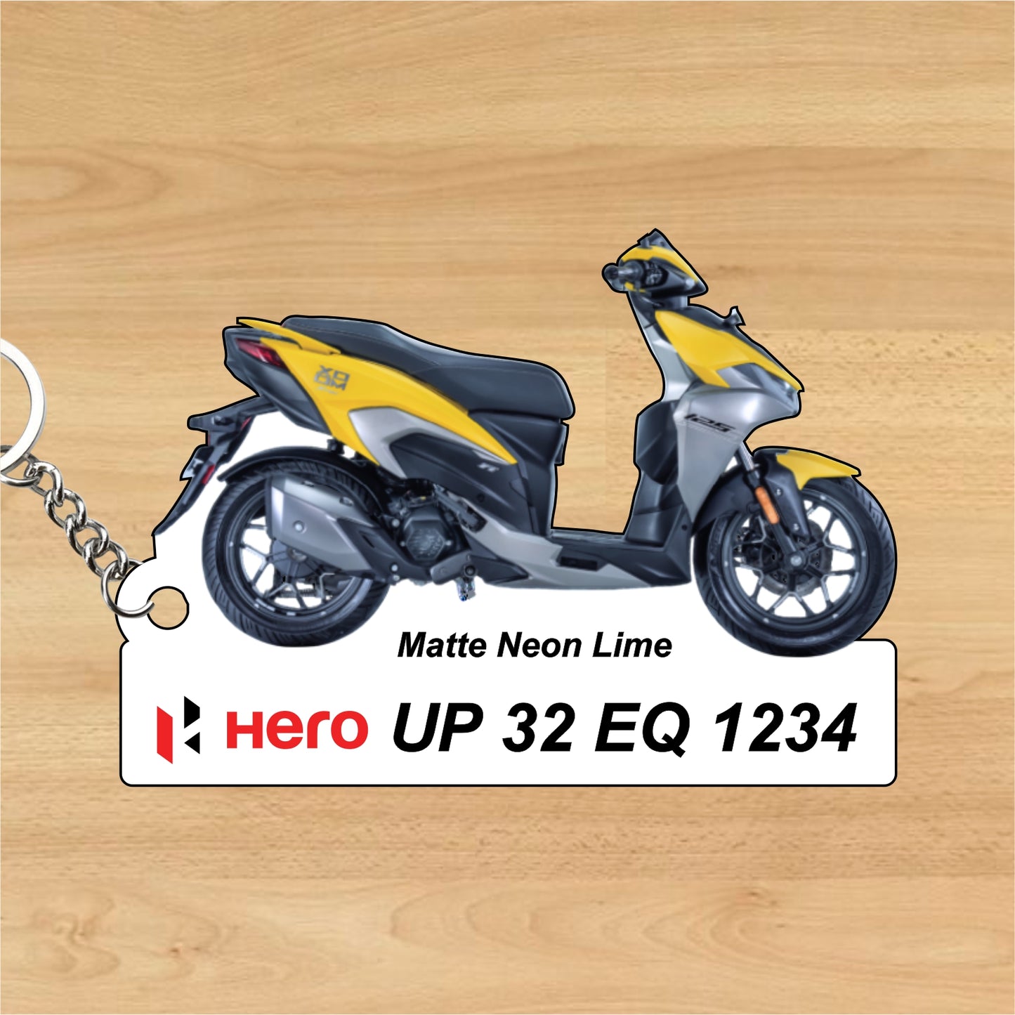 Hero Xoom 125 - Personalized Hero Keychain - Wood, Acrylic, Metal Printed