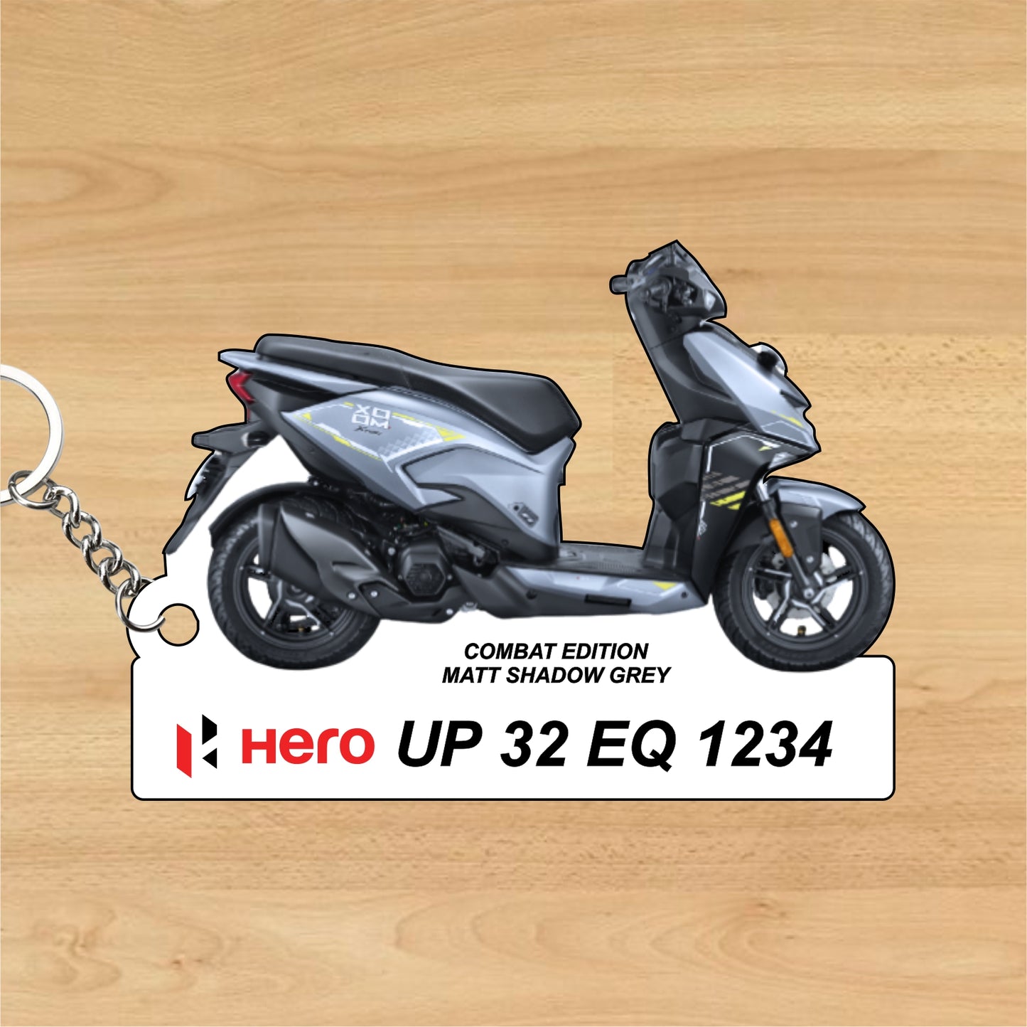 Hero Xoom - Personalized Hero Keychain - Wood, Acrylic, Metal Printed