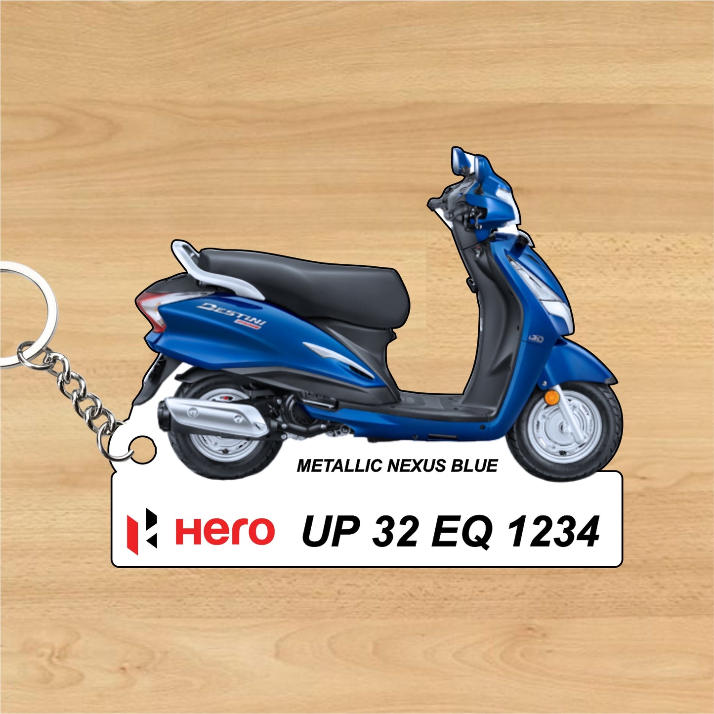 Hero DESTINI PRIME - Personalized Hero Keychain - Wood, Acrylic, Metal Printed