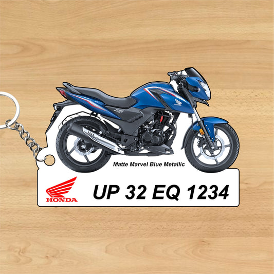 SP 160 - Personalized Honda Keychain - Wood, Acrylic, Metal Printed