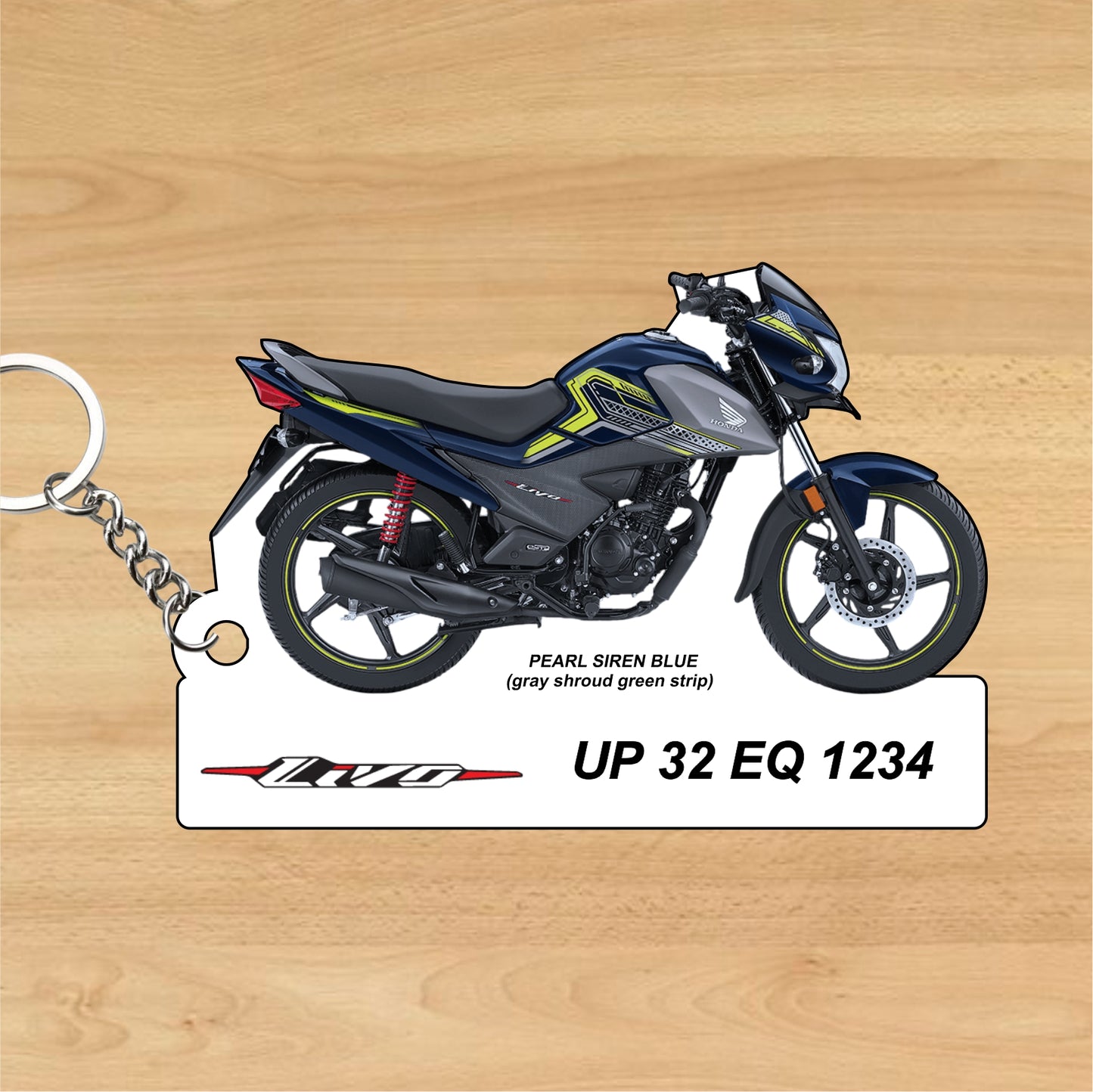 Livo OBD2B - Personalized Honda Keychain - Wood, Acrylic, Metal Printed