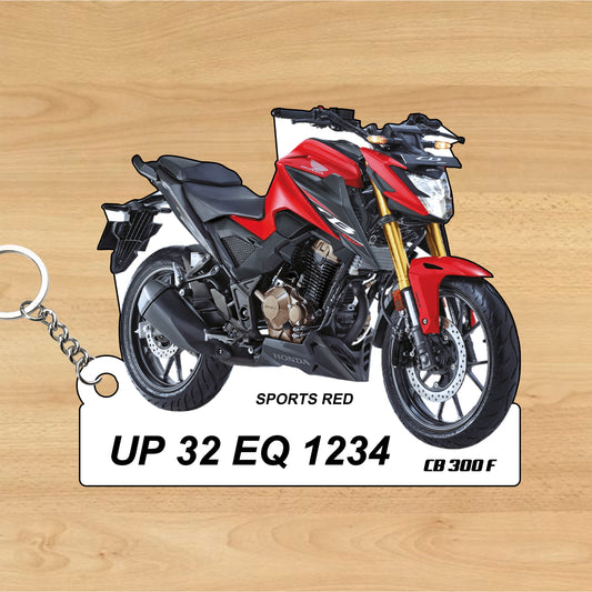 CB 300 F - Personalized Honda Keychain - Wood, Acrylic, Metal Printed