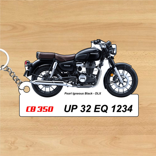 CB 350 - Personalized Honda Keychain - Wood, Acrylic, Metal Printed