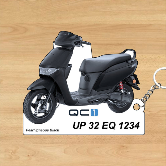 QC 1 (Electric)  - Personalized Honda Keychain - Wood, Acrylic, Metal Printed
