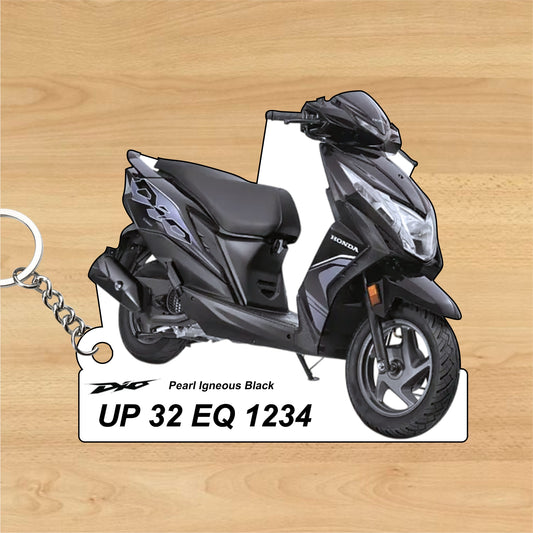Dio - Personalized Honda Keychain - Wood, Acrylic, Metal Printed