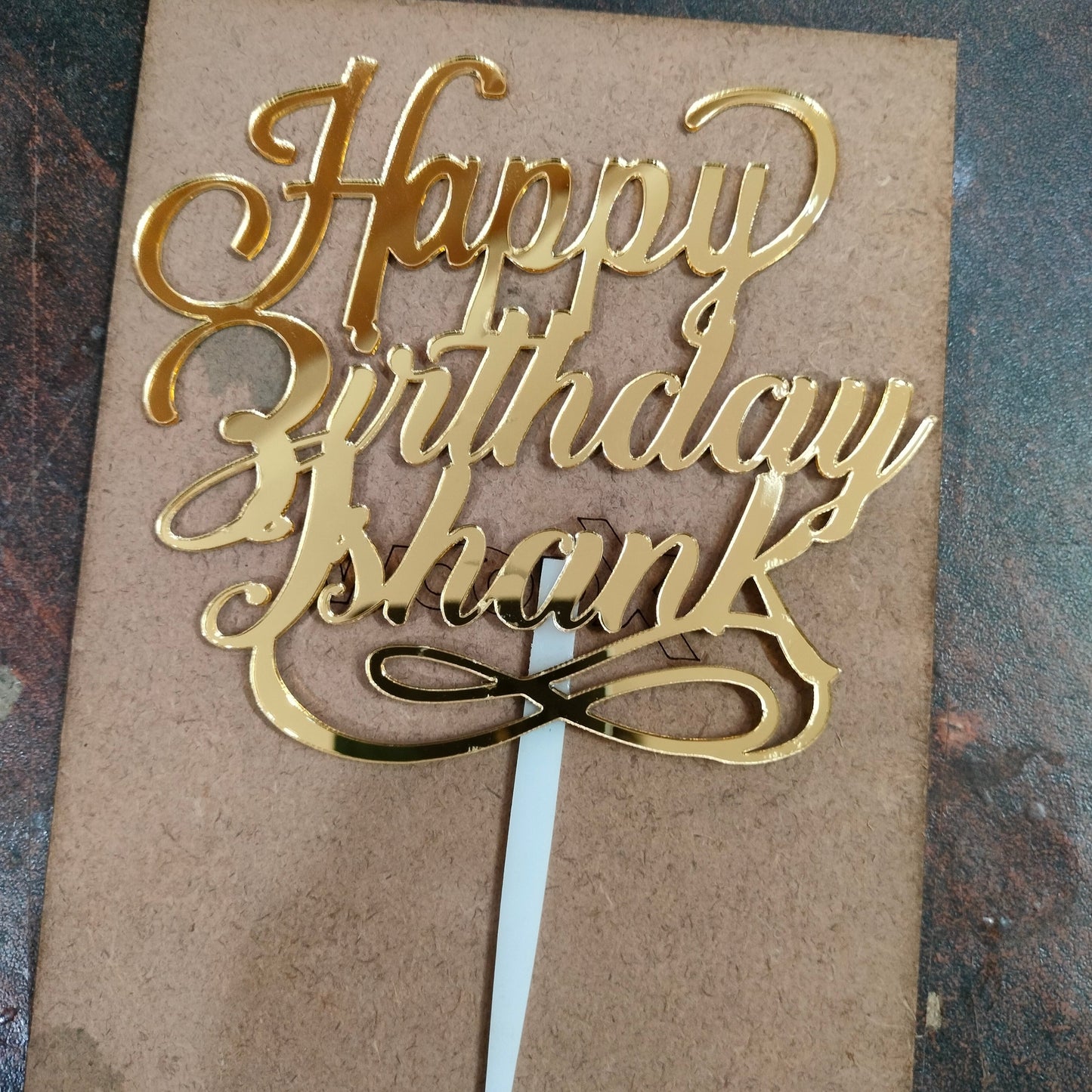 Customized Happy Birthday with Name Acrylic Cake Topper - Birthday Cake Topper