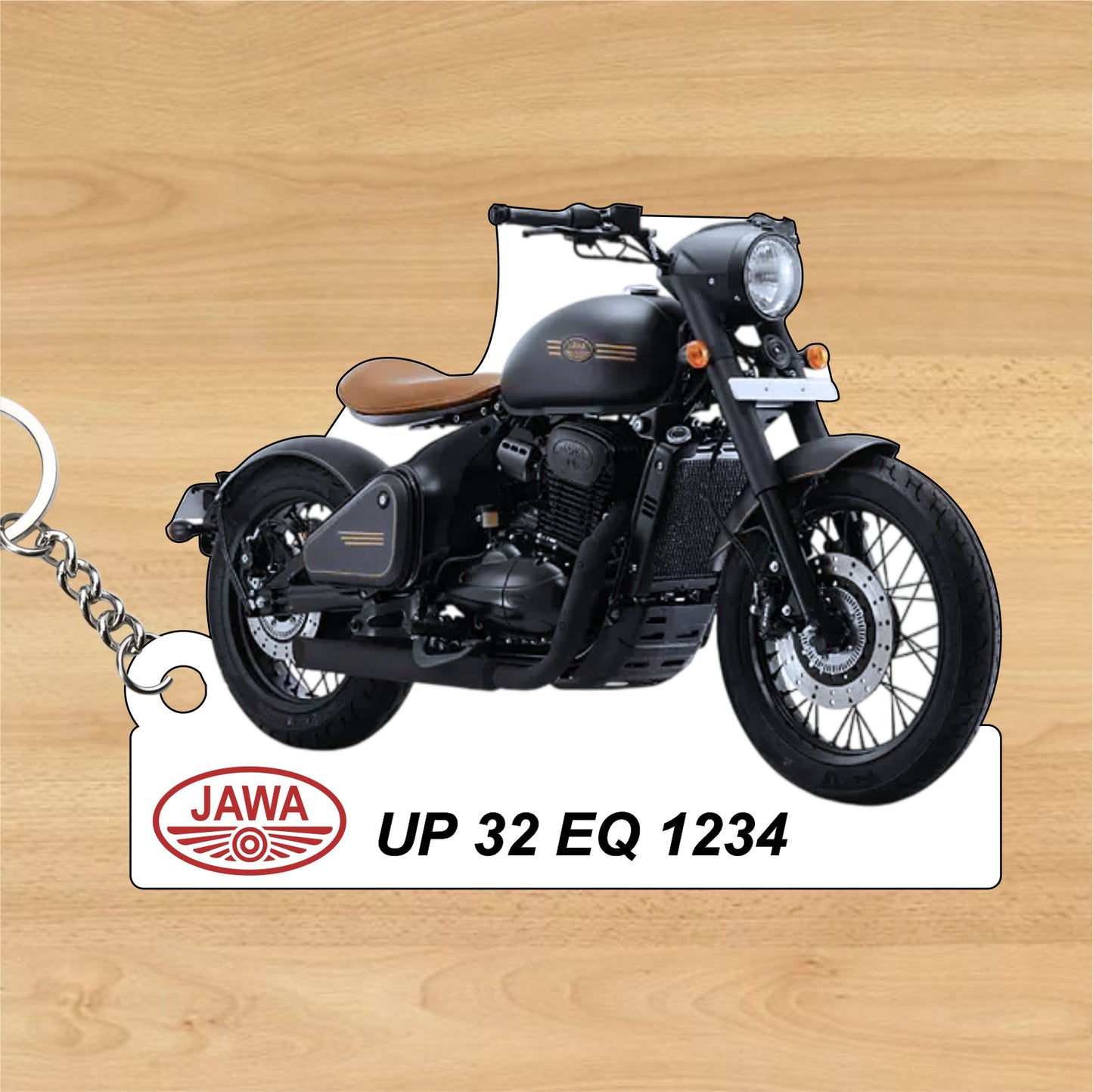 Jawa Perak - Personalized Jawa Keychain - Wood, Acrylic, Metal Printed