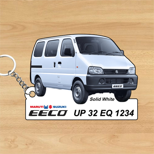 Eeco - Personalized  Maruti Suzuki Keychain - Wood, Acrylic, Metal Printed