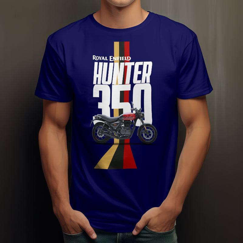 Hunter 350 - Rebel Red - Royal Enfield Graphic Printed T-shirt