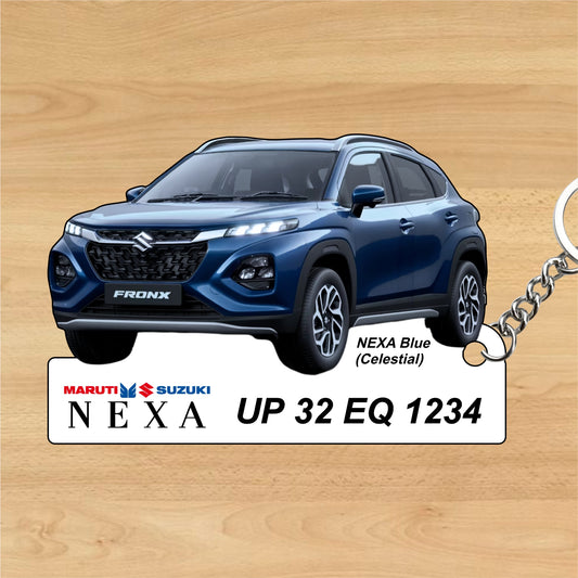 Fronx - Personalized  Maruti Suzuki Nexa Keychain - Wood, Acrylic, Metal Printed