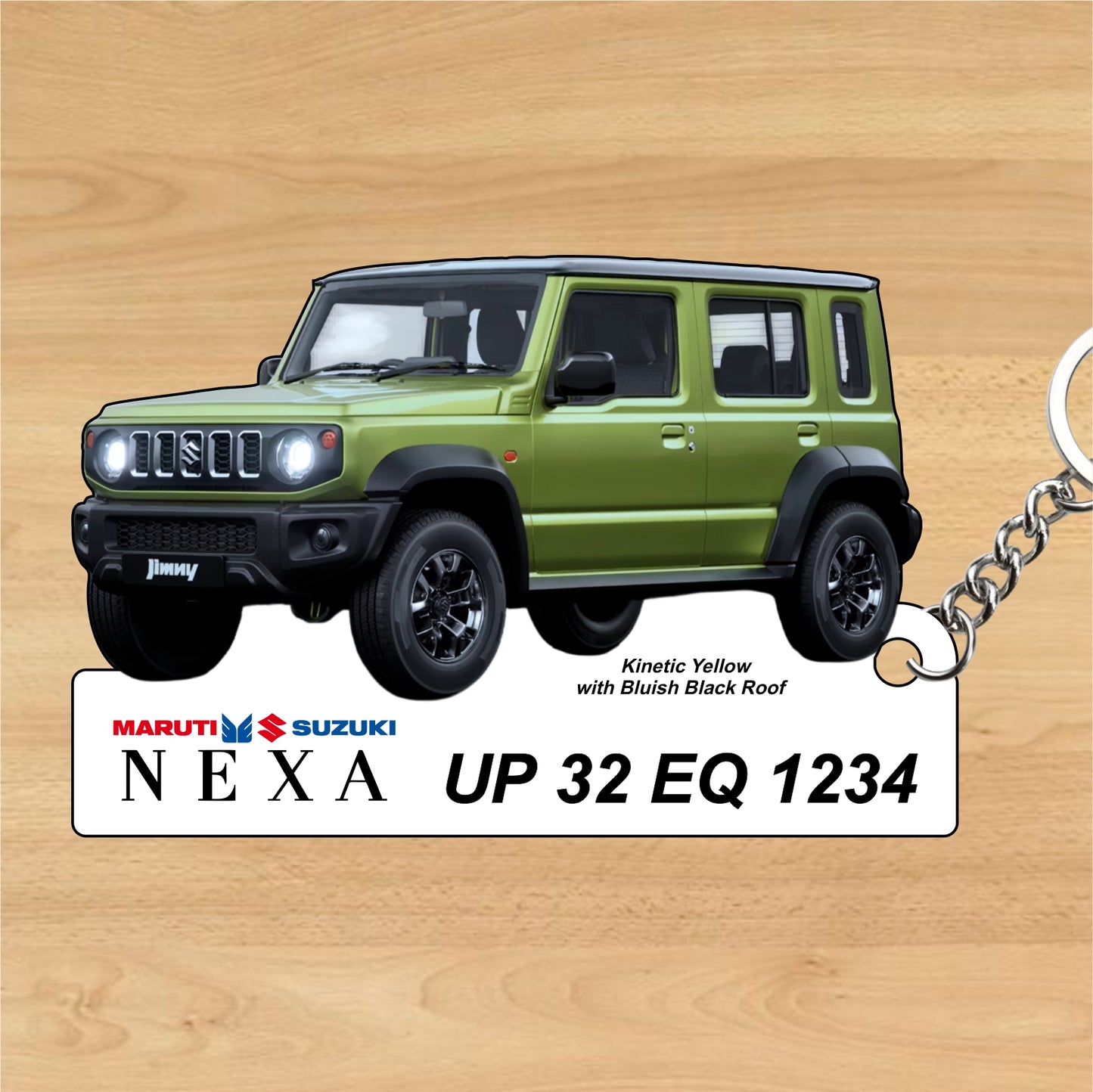Jimny - Personalized Maruti Suzuki Nexa Keychain - Wood, Acrylic, Metal Printed