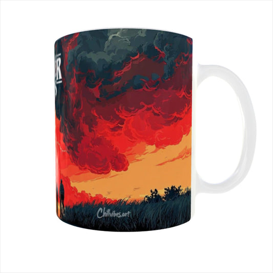 Stranger Things Upside Down Lightning Printed Mug & Keychain Combo