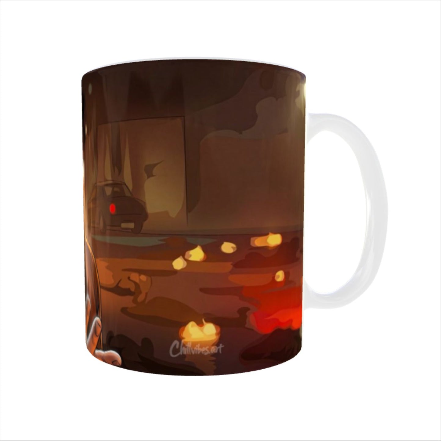 Stranger Things Eleven Power Awakening Printed Ceramic Mug + Keychain Combo