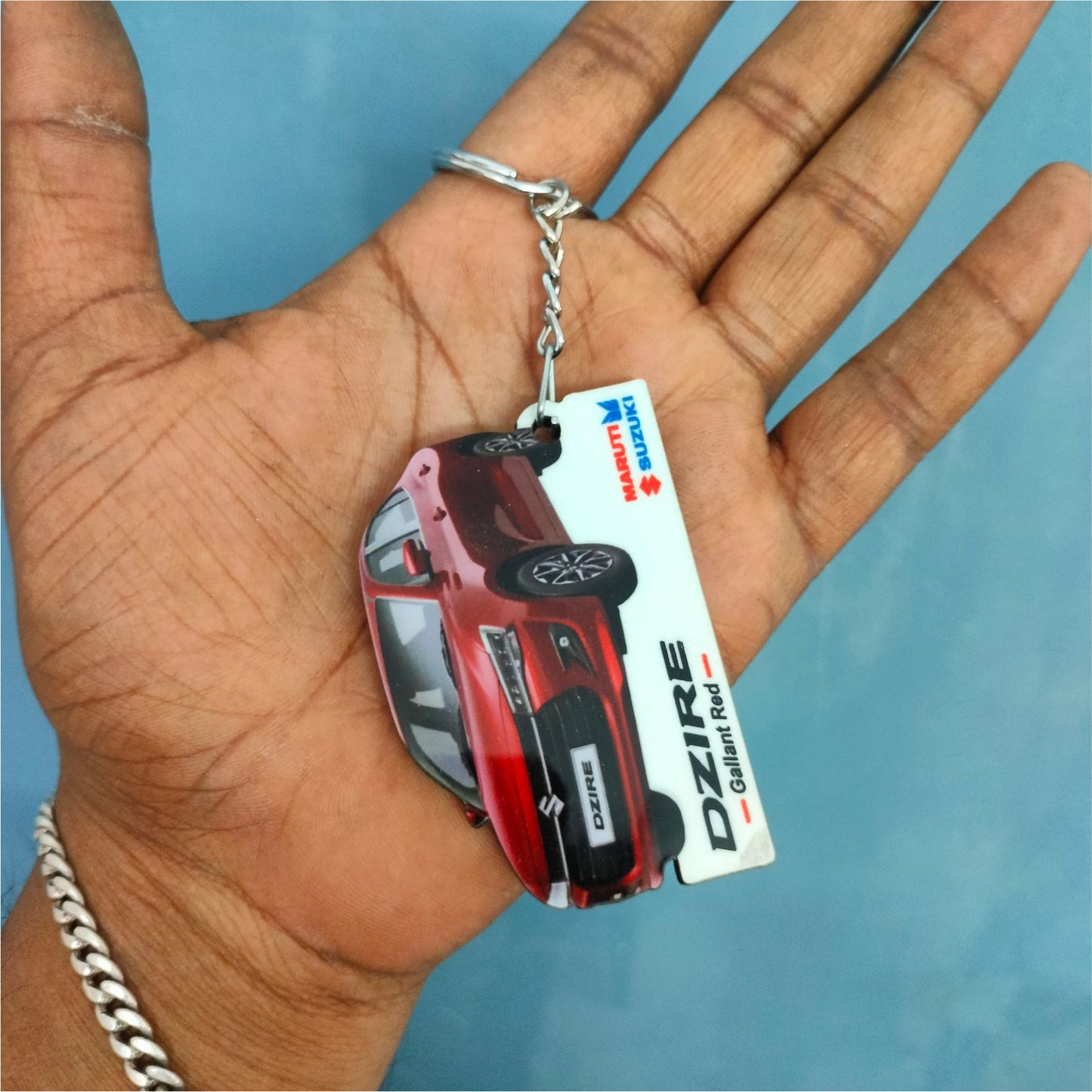 Dzire (2024) - Personalized Maruti Suzuki Keychain - Wood, Acrylic, Metal Printed