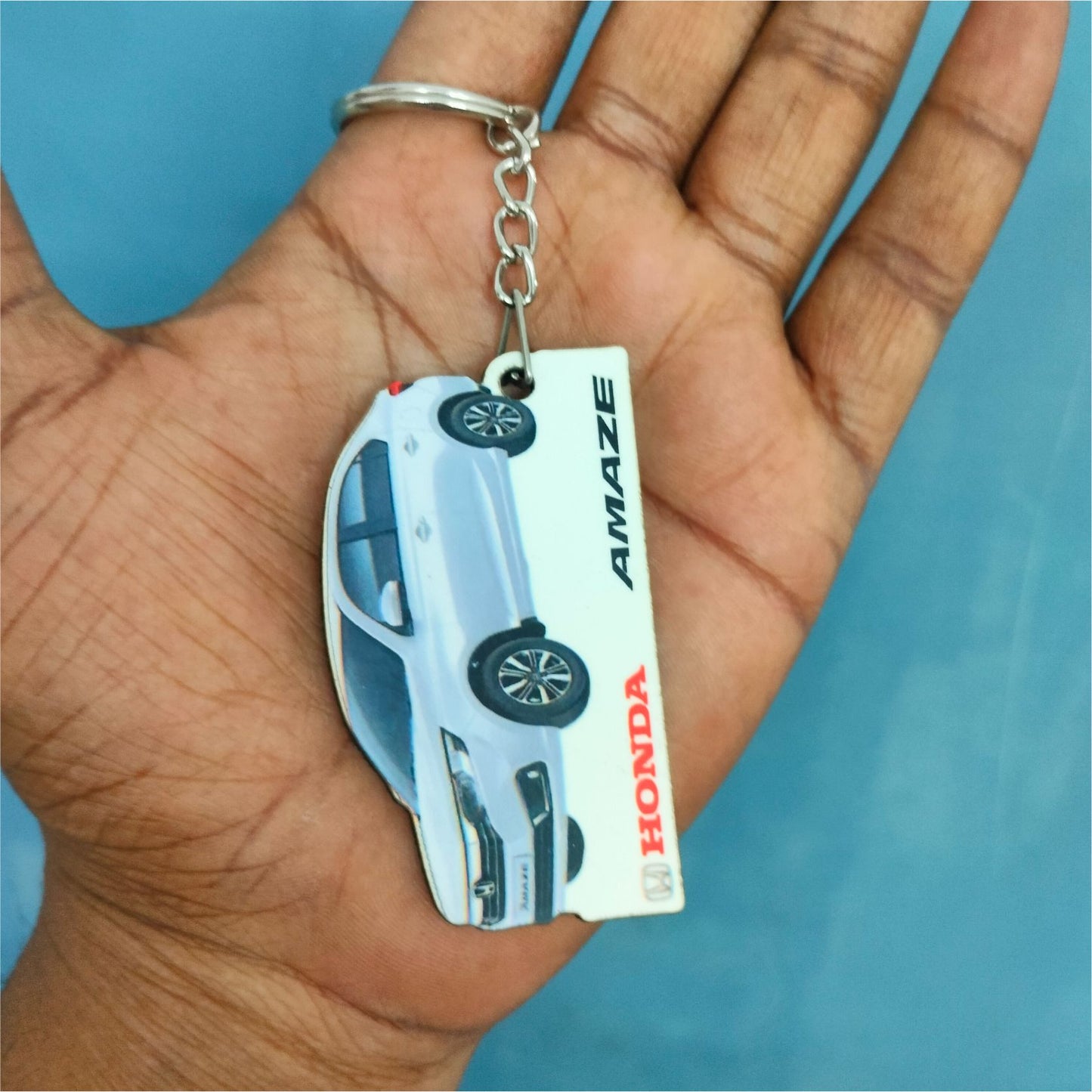 Amaze 2nd Gen - Personalized Honda Car Keychain - Wood, Acrylic, Metal Printed