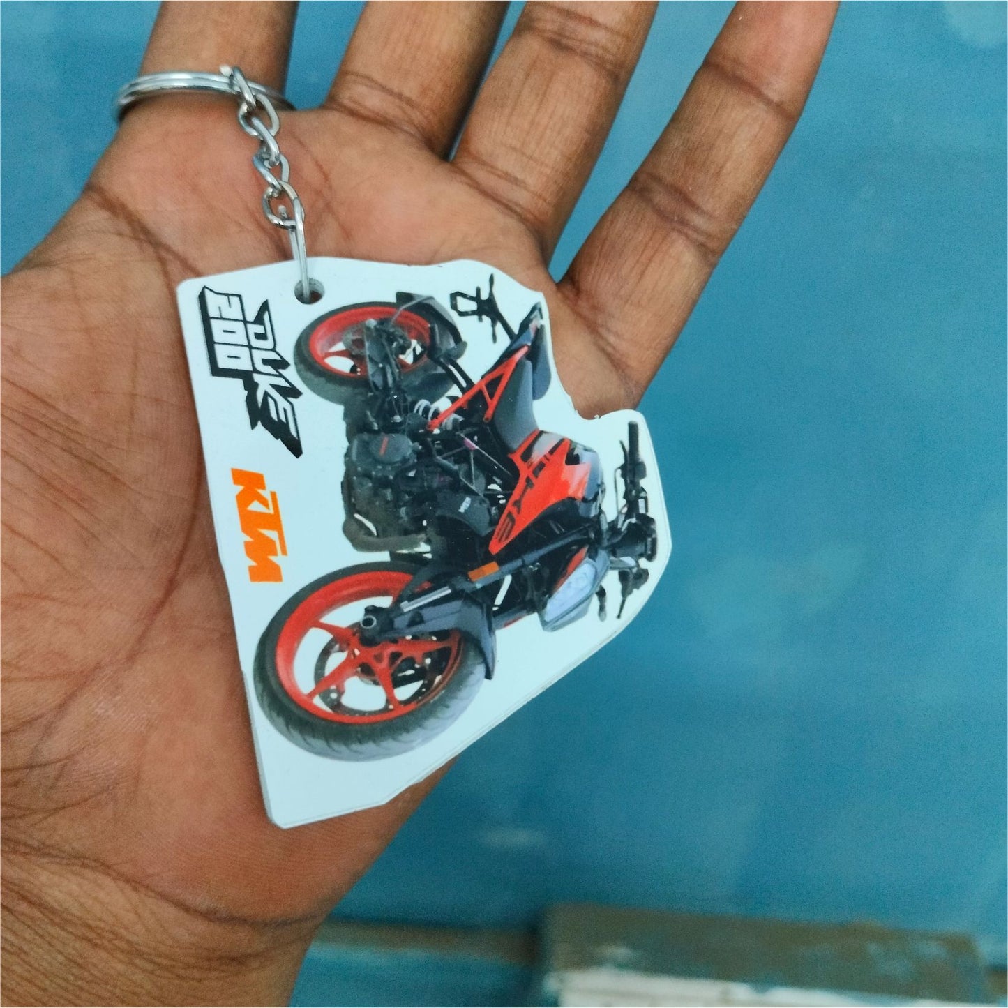 200 Duke - Personalized KTM Keychain - Wood, Acrylic, Metal Printed