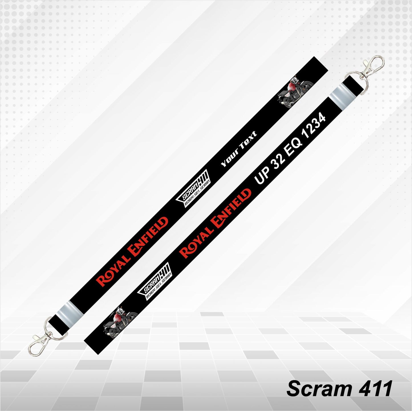 Scram 411 - Personalized Printed Lanyard keychain Holder Multicolored (20mm)