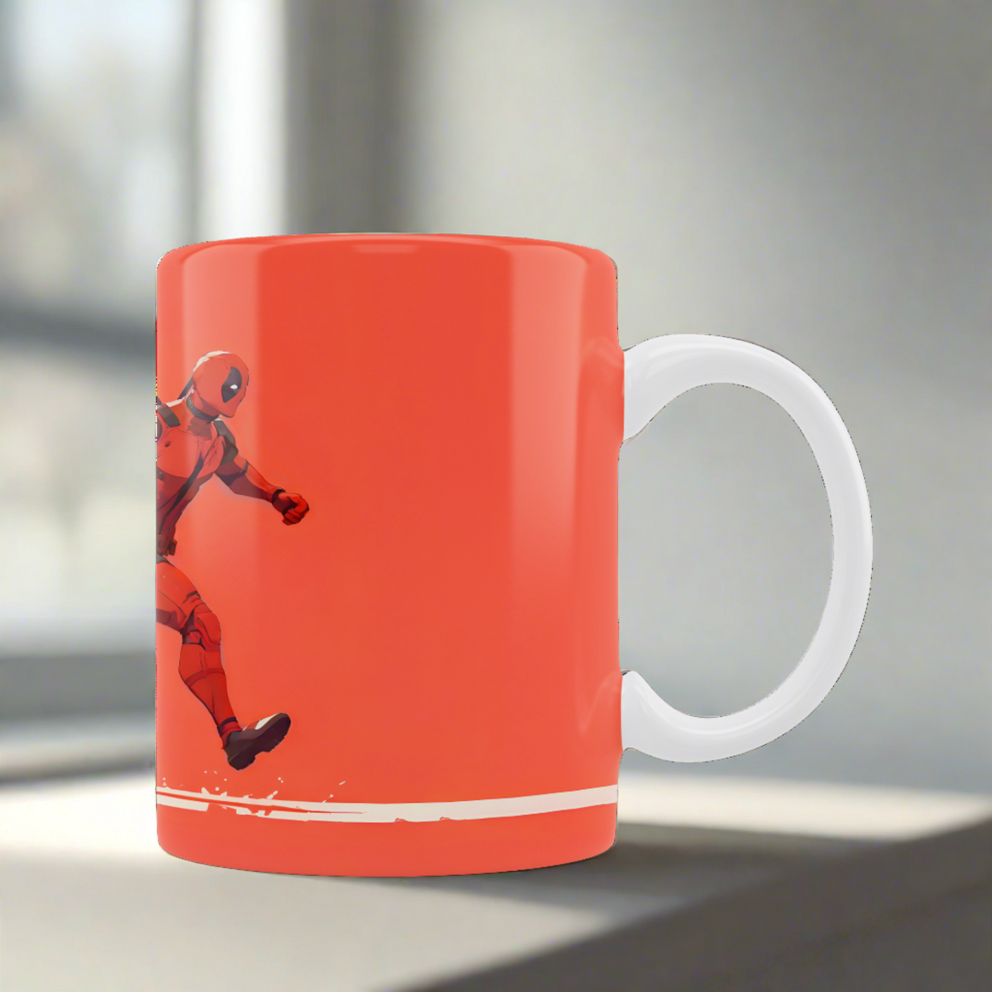 Deadpool Minimalistic Limited Edition Printed Ceramic Mug + Keychain Combo