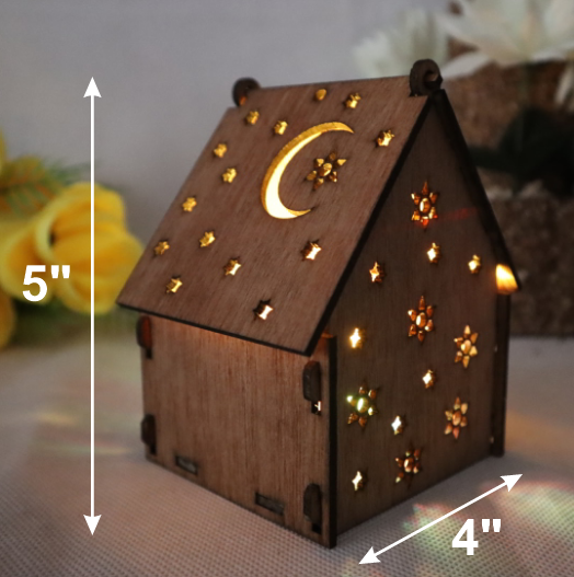 DIY Wooden Birdhouse with Moon & Star Cutouts | Garden Decor