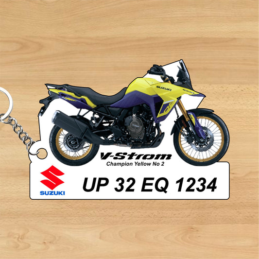 V-STROM 800 DE - Personalized Suzuki Keychain - Wood, Acrylic, Metal Printed